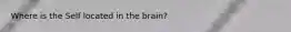 Where is the Self located in the brain?