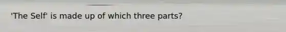 'The Self' is made up of which three parts?