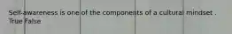 Self-awareness is one of the components of a cultural mindset . True False