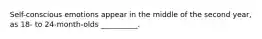 Self-conscious emotions appear in the middle of the second year, as 18- to 24-month-olds __________.