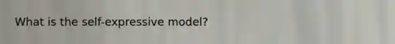 What is the self-expressive model?