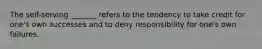 The self-serving _______ refers to the tendency to take credit for one's own successes and to deny responsibility for one's own failures.