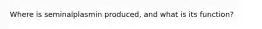 Where is seminalplasmin produced, and what is its function?