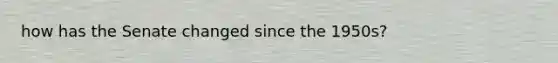 how has the Senate changed since the 1950s?