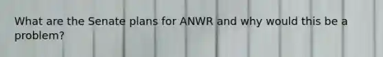 What are the Senate plans for ANWR and why would this be a problem?