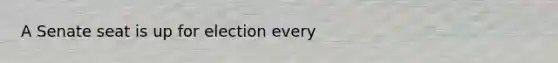 A Senate seat is up for election every