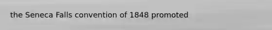 the Seneca Falls convention of 1848 promoted