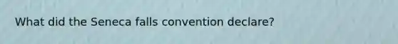 What did the Seneca falls convention declare?