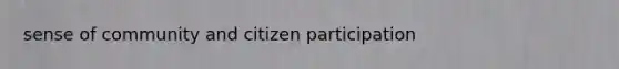 sense of community and citizen participation