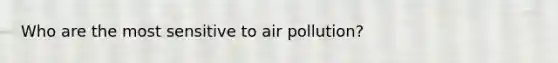 Who are the most sensitive to <a href='https://www.questionai.com/knowledge/kha5VdL97b-air-pollution' class='anchor-knowledge'>air pollution</a>?