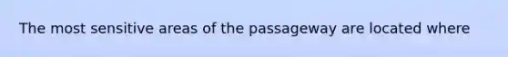 The most sensitive areas of the passageway are located where