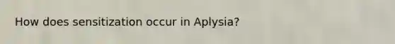 How does sensitization occur in Aplysia?