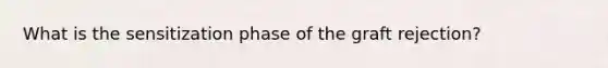 What is the sensitization phase of the graft rejection?