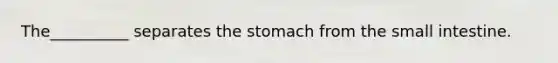 The__________ separates the stomach from the small intestine.