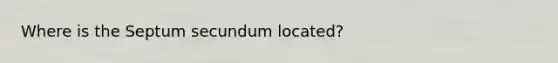 Where is the Septum secundum located?