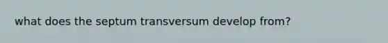 what does the septum transversum develop from?