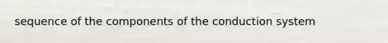sequence of the components of the conduction system