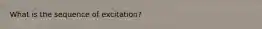 What is the sequence of excitation?