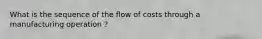 What is the sequence of the flow of costs through a manufacturing operation ?