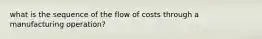 what is the sequence of the flow of costs through a manufacturing operation?