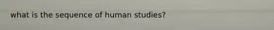 what is the sequence of human studies?