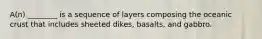 A(n) ________ is a sequence of layers composing the oceanic crust that includes sheeted dikes, basalts, and gabbro.