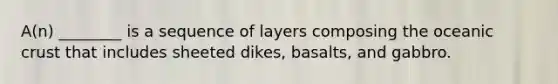 A(n) ________ is a sequence of layers composing the <a href='https://www.questionai.com/knowledge/kPVS0KdHos-oceanic-crust' class='anchor-knowledge'>oceanic crust</a> that includes sheeted dikes, basalts, and gabbro.