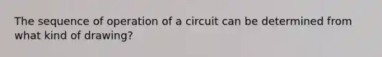 The sequence of operation of a circuit can be determined from what kind of drawing?