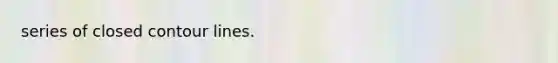 series of closed contour lines.
