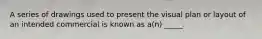 A series of drawings used to present the visual plan or layout of an intended commercial is known as a(n) _____.
