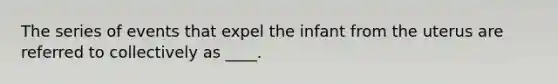 The series of events that expel the infant from the uterus are referred to collectively as ____.