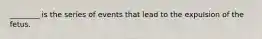 ________ is the series of events that lead to the expulsion of the fetus.