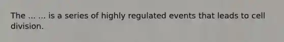 The ... ... is a series of highly regulated events that leads to cell division.