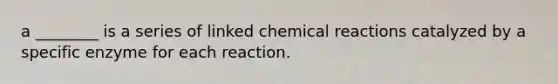 a ________ is a series of linked chemical reactions catalyzed by a specific enzyme for each reaction.