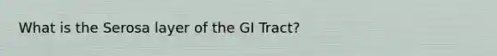 What is the Serosa layer of the GI Tract?