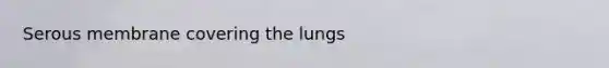 Serous membrane covering the lungs