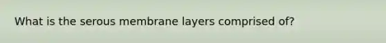 What is the serous membrane layers comprised of?