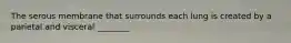 The serous membrane that surrounds each lung is created by a parietal and visceral ________