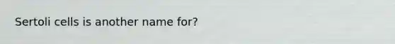 Sertoli cells is another name for?