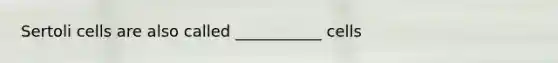 Sertoli cells are also called ___________ cells