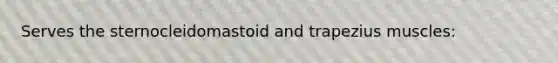 Serves the sternocleidomastoid and trapezius muscles:
