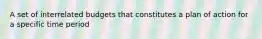 A set of interrelated budgets that constitutes a plan of action for a specific time period