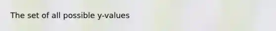 The set of all possible y-values