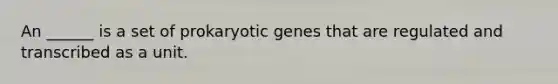 An ______ is a set of prokaryotic genes that are regulated and transcribed as a unit.