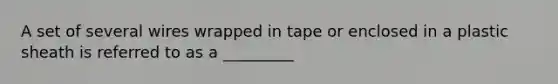 A set of several wires wrapped in tape or enclosed in a plastic sheath is referred to as a _________