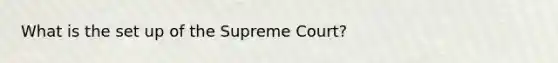 What is the set up of the Supreme Court?