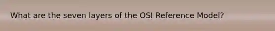 What are the seven layers of the OSI Reference Model?