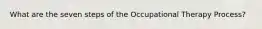 What are the seven steps of the Occupational Therapy Process?