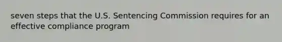 seven steps that the U.S. Sentencing Commission requires for an effective compliance program