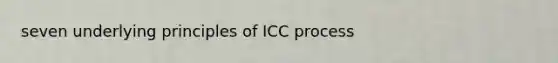 seven underlying principles of ICC process